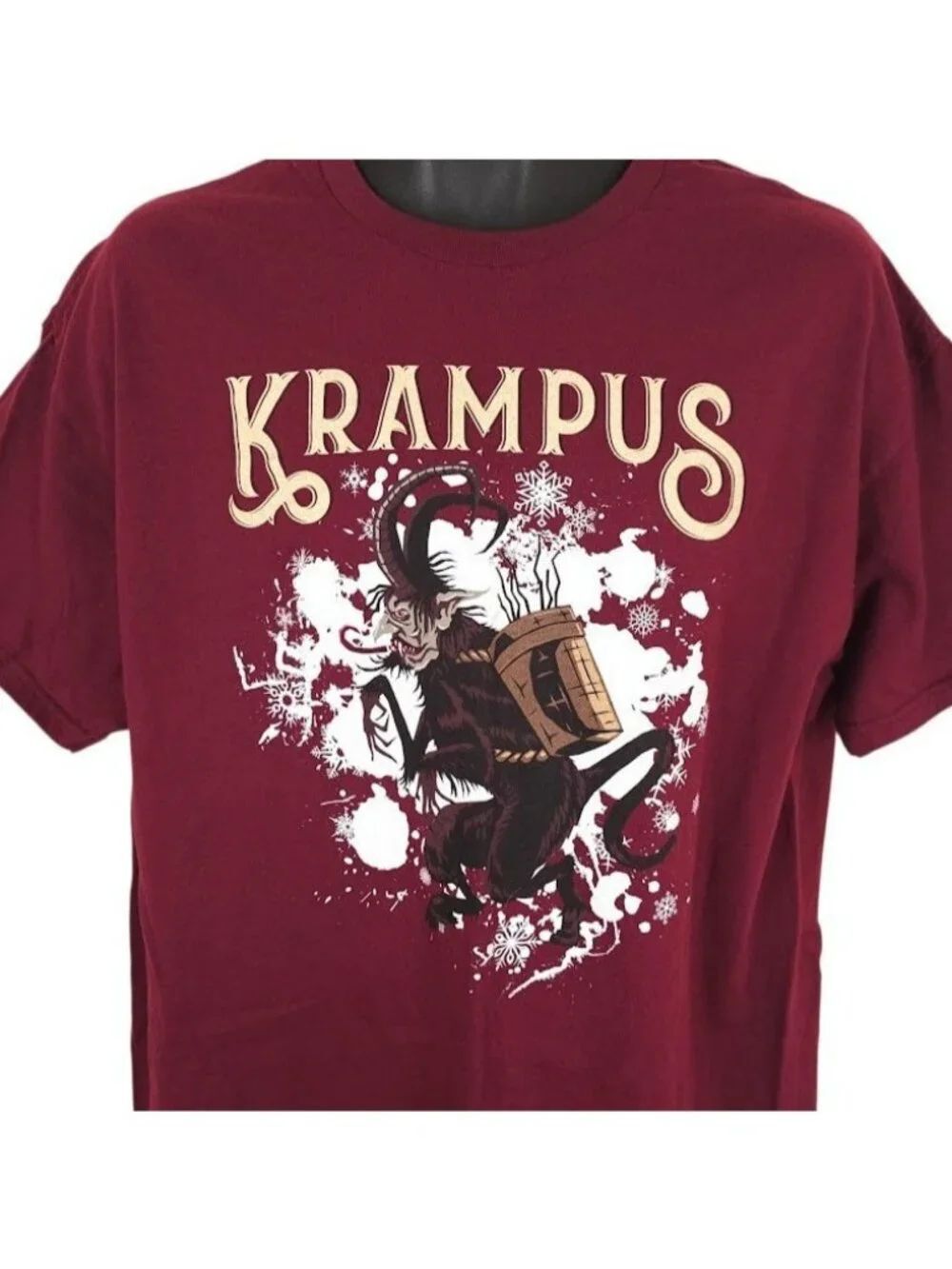Krampus T Shirt Mens Size XL Red Loot Wear Christmas Horror Tee